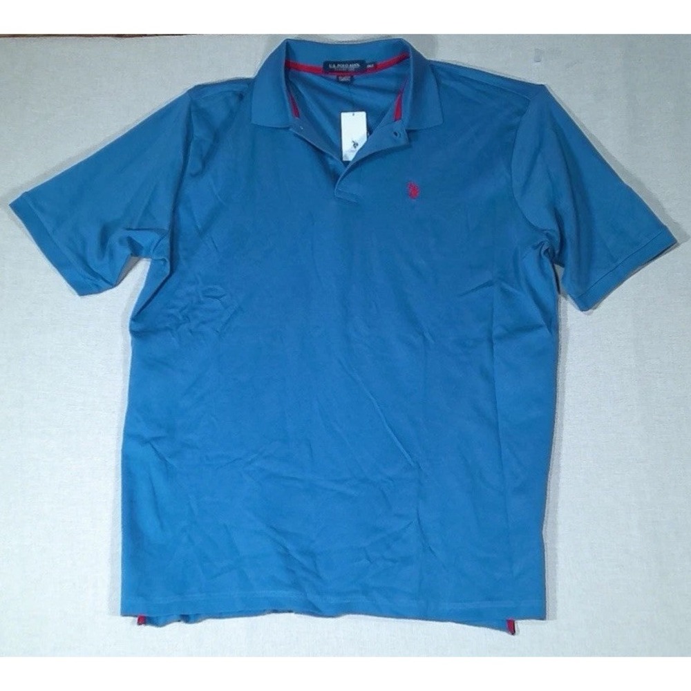 New U.S. Polo Assn Short Sleeve Shirt‎ Blue 2XLT